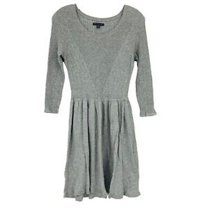 American Eagle Gray Ribbed Knit Dress